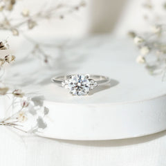 Prong Set Moissanite Classic Engagement Ring For Her