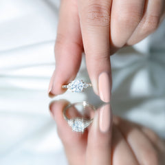 Prong Set Moissanite Classic Engagement Ring For Her
