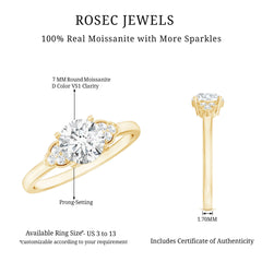 Prong Set Moissanite Classic Engagement Ring For Her