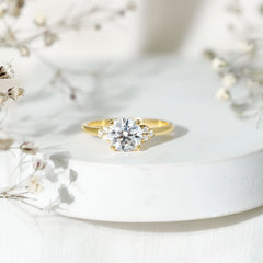 Prong Set Moissanite Classic Engagement Ring For Her