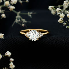 Prong Set Moissanite Classic Engagement Ring For Her