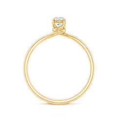 1/4 CT Round Cut Moissanite Promise Solitaire Ring for Her