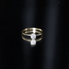 Claw Set Solitaire Moissanite Promise Ring for Women
