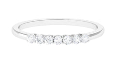 Minimalist Diamond Wedding Band Ring with Certificate