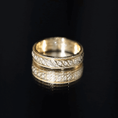 Diamond Twisted Rope Wedding Band Ring