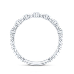 Real Diamond Stackable Eternity Ring with Beaded Details