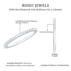 Natural Diamond Minimal Stackable Band Ring