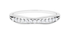 Natural Diamond Half Eternity Ring for Anniversary