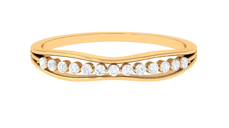 Natural Diamond Half Eternity Ring for Anniversary