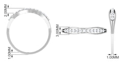 Natural Diamond Half Eternity Ring for Anniversary