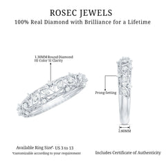 Certified Diamond Filigree Wedding Band for Women