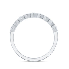 Real Diamond Hexagon Half Eternity Ring for Women