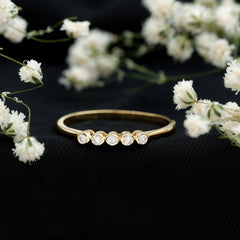 Natural Diamond Five Stone Promise Ring