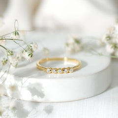 Natural Diamond Five Stone Promise Ring