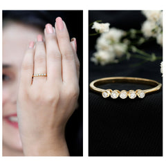 Natural Diamond Five Stone Promise Ring