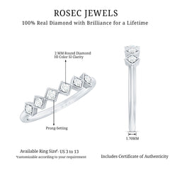 Minimal Diamond Geometric Half Eternity Ring