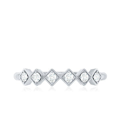Minimal Diamond Geometric Half Eternity Ring