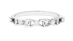 Certified Natural Diamond Interlock Infinity Ring