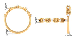 Certified Natural Diamond Interlock Infinity Ring