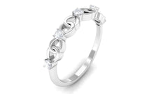 Certified Natural Diamond Interlock Infinity Ring