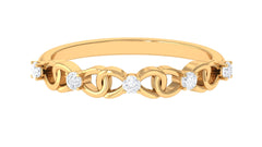 Certified Natural Diamond Interlock Infinity Ring