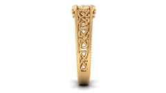 0.50 CT Real Diamond Celtic Knot Band Ring in Gold