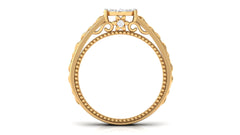 0.50 CT Real Diamond Celtic Knot Band Ring in Gold