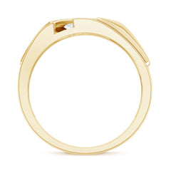 Lab Grown Diamond Mens Wide Wedding Band