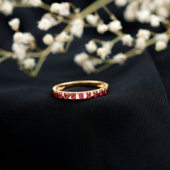 Real Ruby Semi Eternity Ring