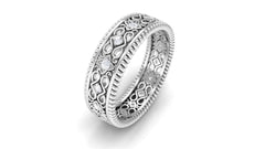Vintage Looking Natural Diamond Wedding Band
