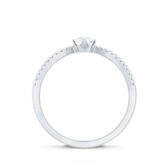 Diamond Solitaire Engagement Ring With Split Shank