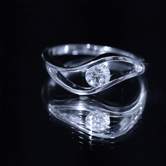 Certified 6 MM Round Moissanite Solitaire Ring with Tension Setting
