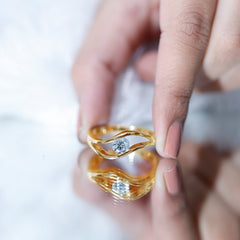 Certified 6 MM Round Moissanite Solitaire Ring with Tension Setting