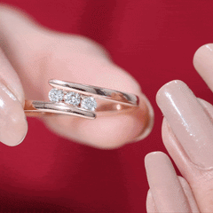 Certified Diamond Three Stone Promise Ring