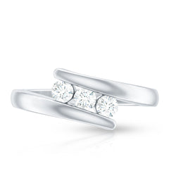 Certified Diamond Three Stone Promise Ring