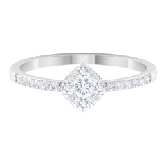 Certified Diamond Engagement Ring in Illusion Setting