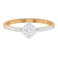 Certified Diamond Engagement Ring in Illusion Setting