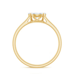 Natural Diamond Promise Ring in Illusion Set