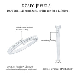 Minimalist Real Diamond Stackable Ring for Women