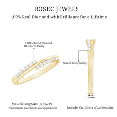 Minimalist Real Diamond Stackable Ring for Women