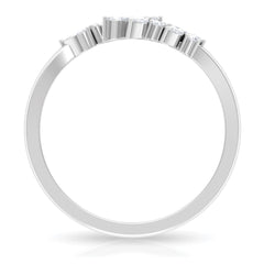 Nature Inspired Diamond Leaf Wrap Ring for Women
