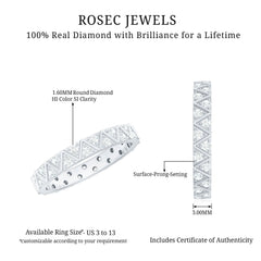 Diamond Band Ring in Surface Prong Set