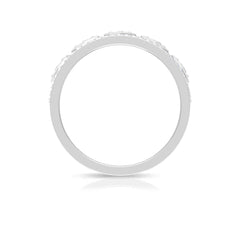 3/4 CT Vintage Inspired Diamond Wedding Band with Cutwork Details
