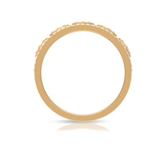 3/4 CT Vintage Inspired Diamond Wedding Band with Cutwork Details