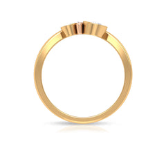 Natural Bezel Set Diamond 3 Stone Promise Ring