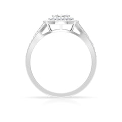 Vintage Looking Diamond Engagement Ring with Split Shank