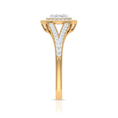 Vintage Looking Diamond Engagement Ring with Split Shank