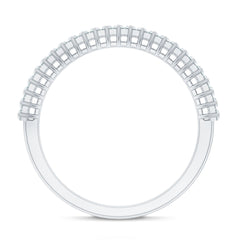 Natural Baguette Diamond Half Eternity Ring for Anniversary