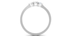Real Diamond 3 Stone Promise Ring for Valentines