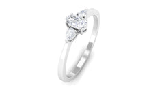 Real Diamond 3 Stone Promise Ring for Valentines